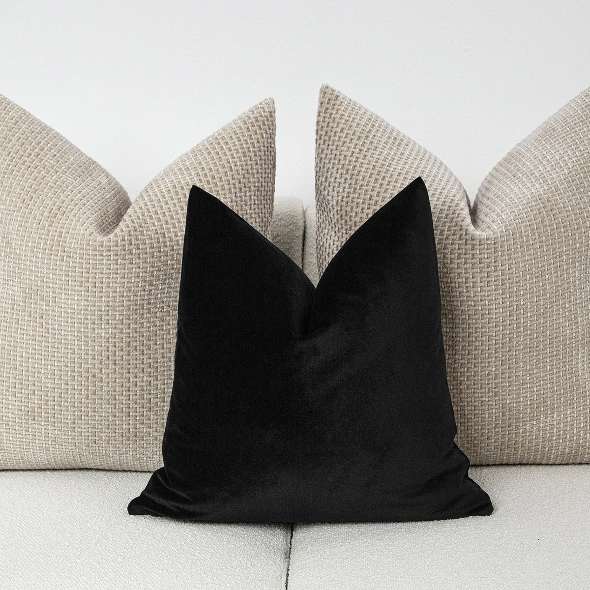 Black Velvet Pillow Cover