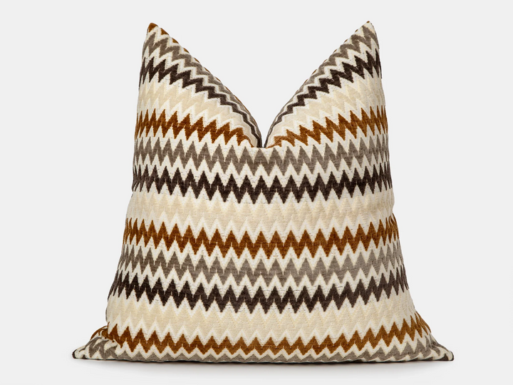 Earthy Colorful Chevron Pillow Cover