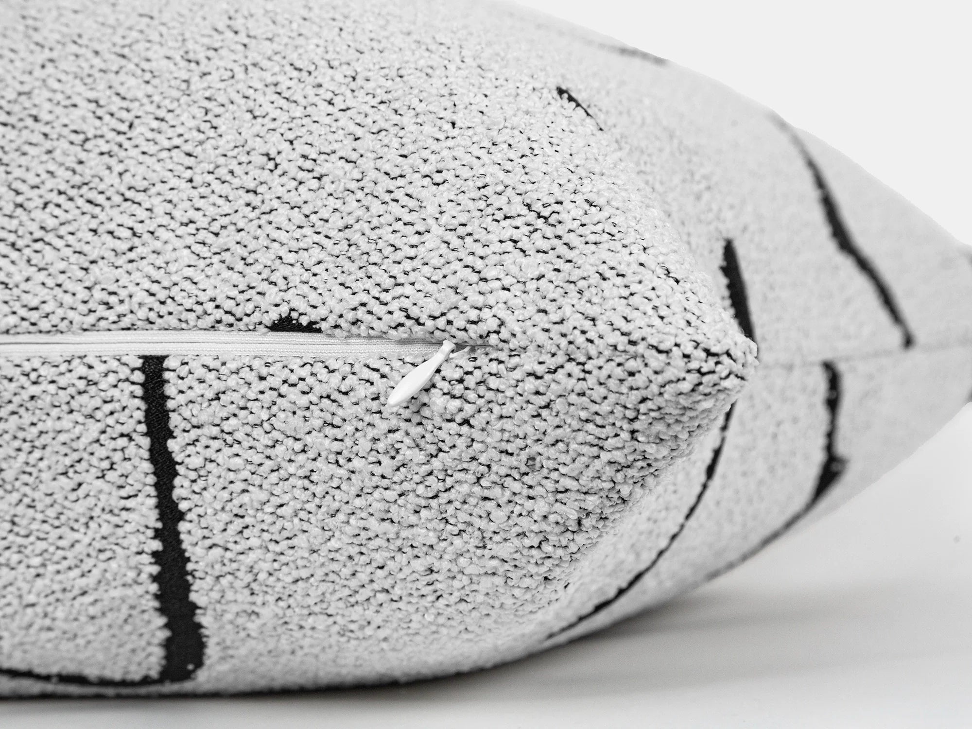 White Graffito Pillow Cover – Amorphous