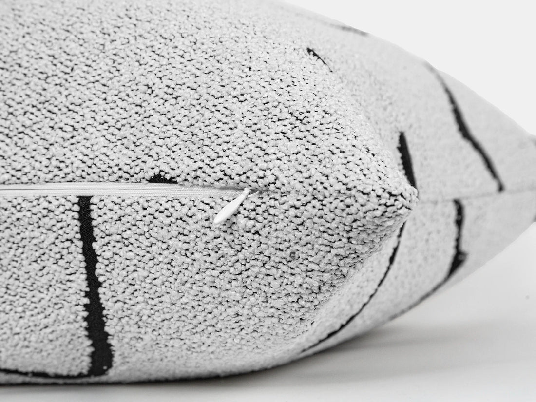 White Graffito Pillow Cover – Amorphous