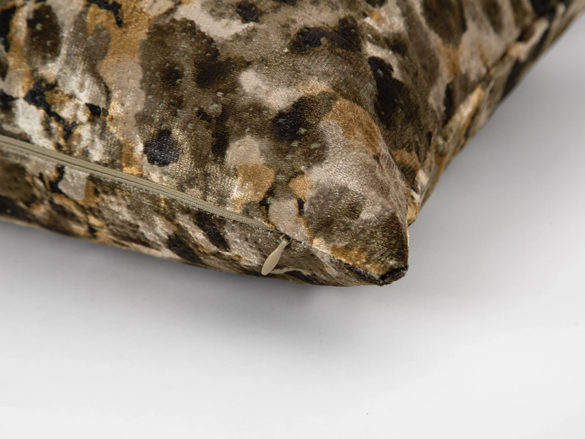 Antique Olive Watercolor Velvet Pillow Cover