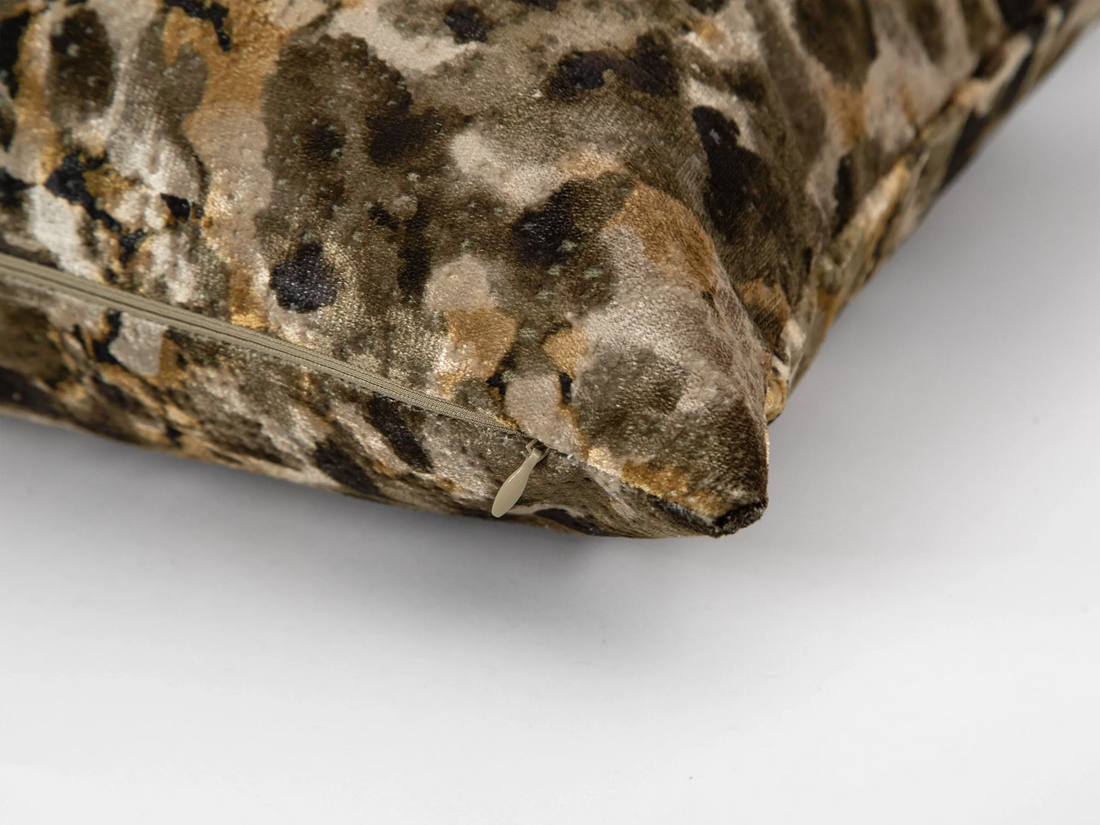 Antique Olive Watercolor Velvet Pillow Cover