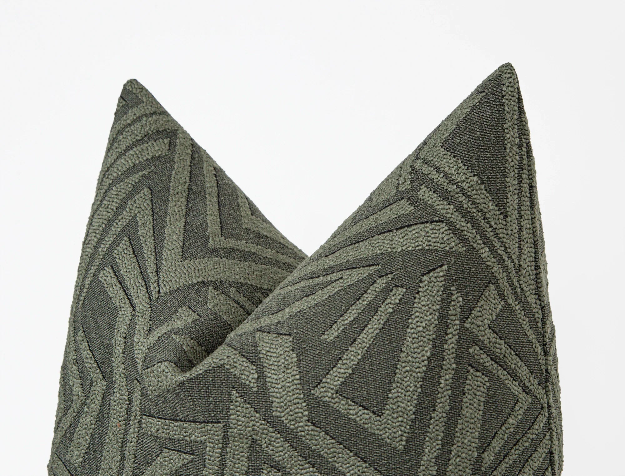 Green Arch Geo Textured Pillow Cover - District