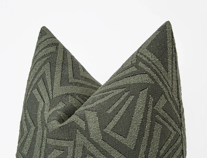 Green Arch Geo Textured Pillow Cover - District