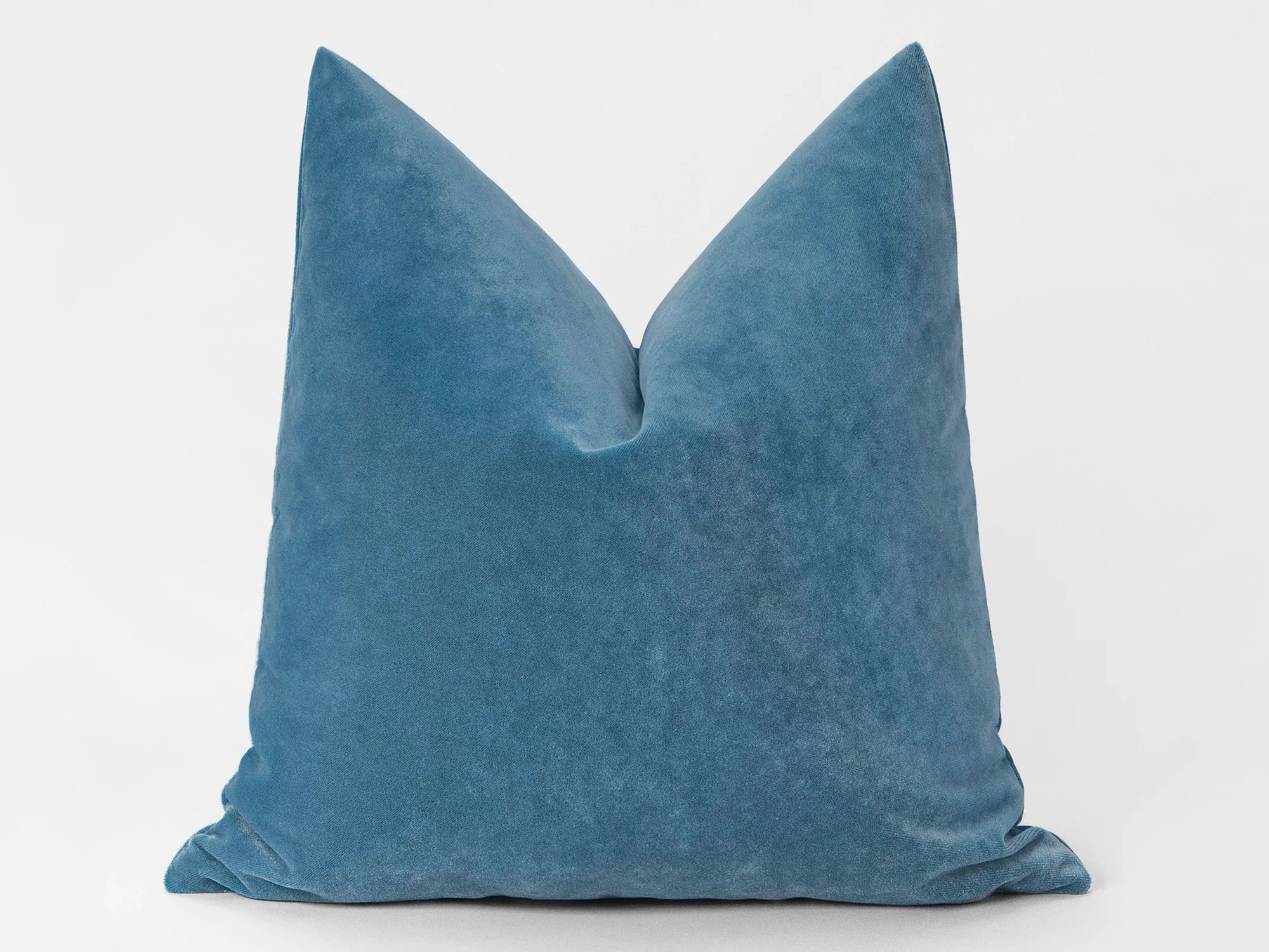 Sky Blue Velvet Pillow Cover
