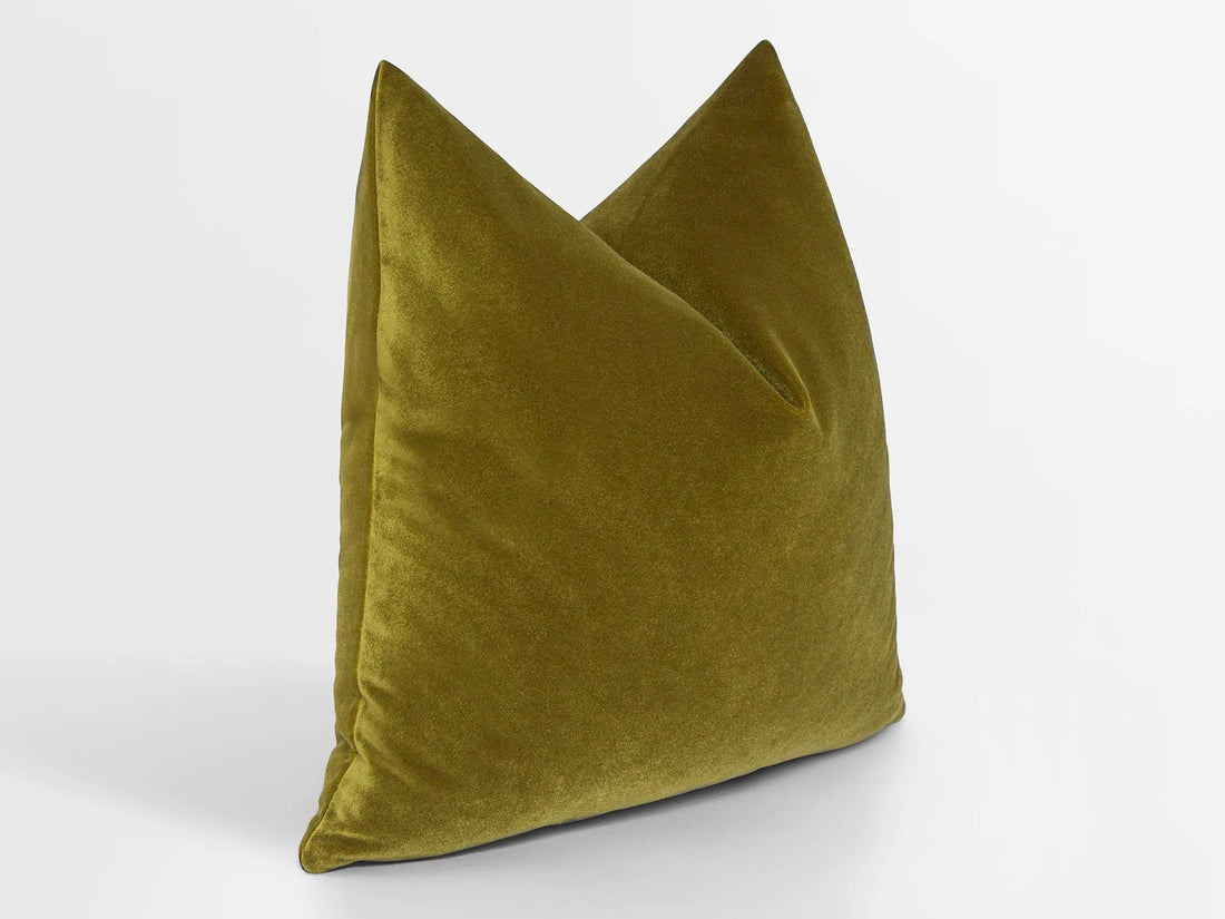 Oil Green Velvet Pillow Cover