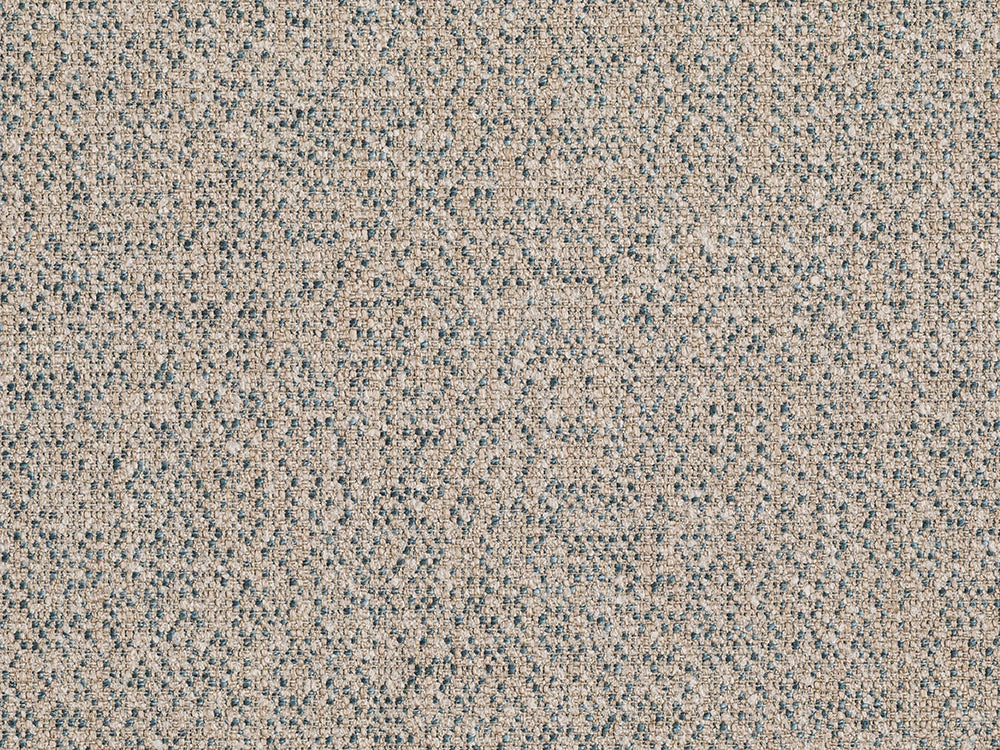 Beige & Blue Upholstery Fabric - Woven & Linen Look