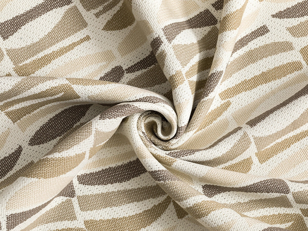 Beige Geometric Upholstery Fabric - Outdoor & Indoor