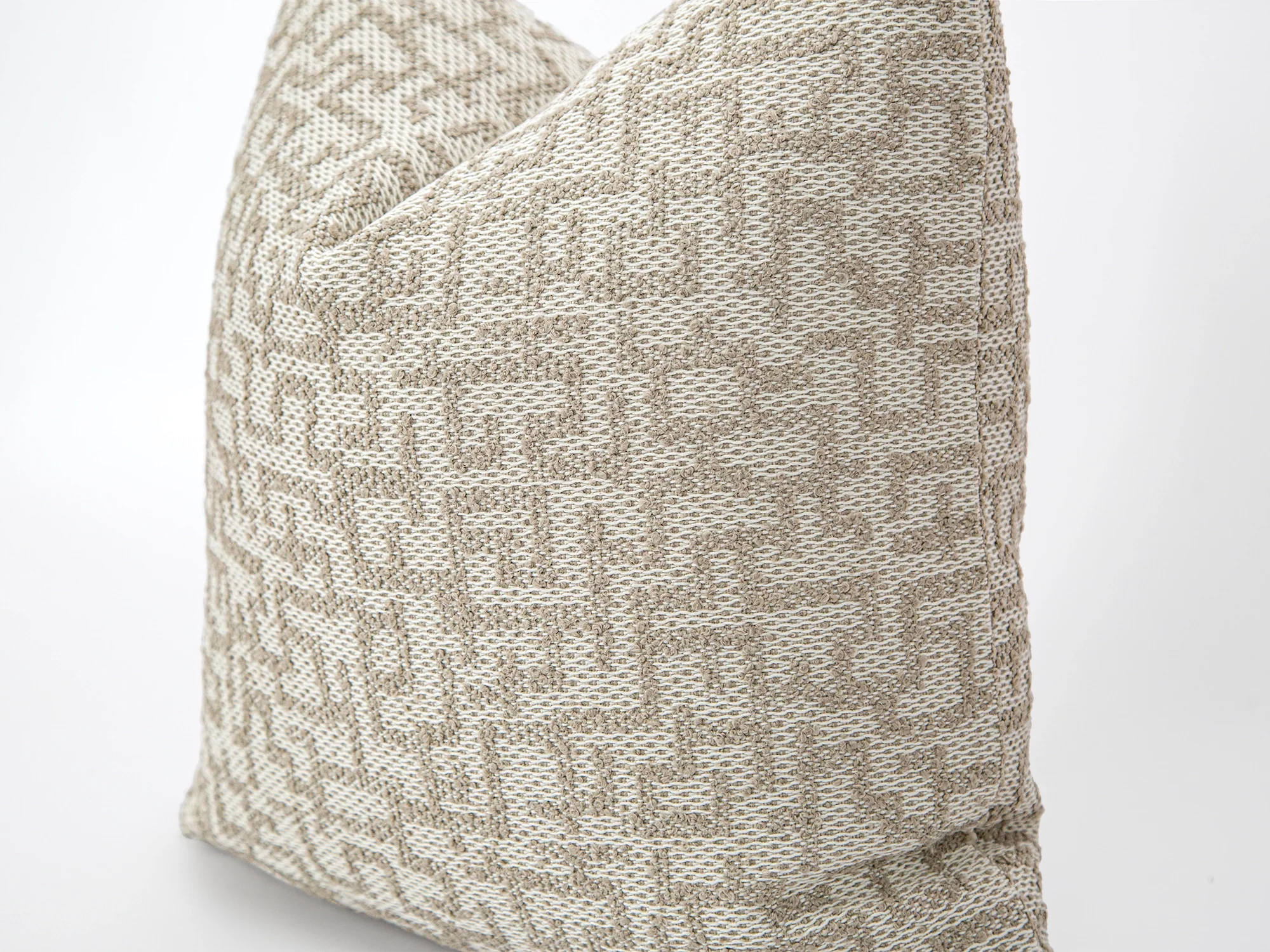 Beige Artisan Geometric Pillow Cover