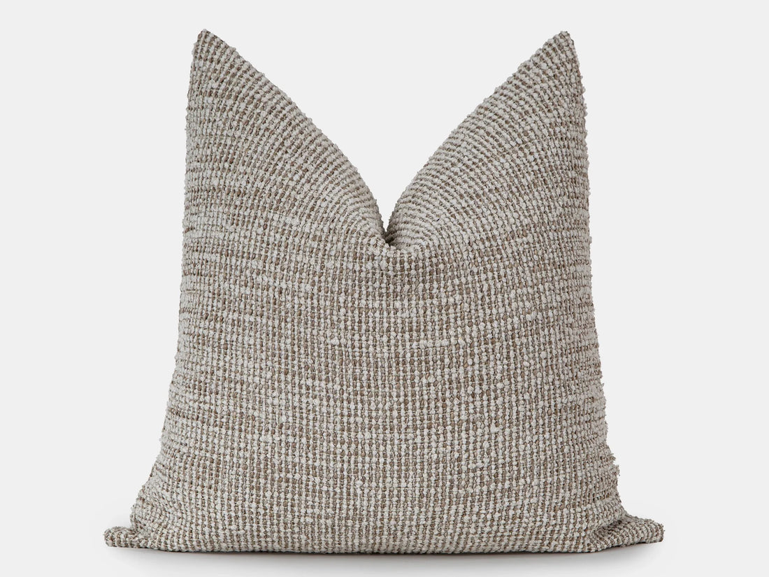 Beige Boho Textured Pillow Cover