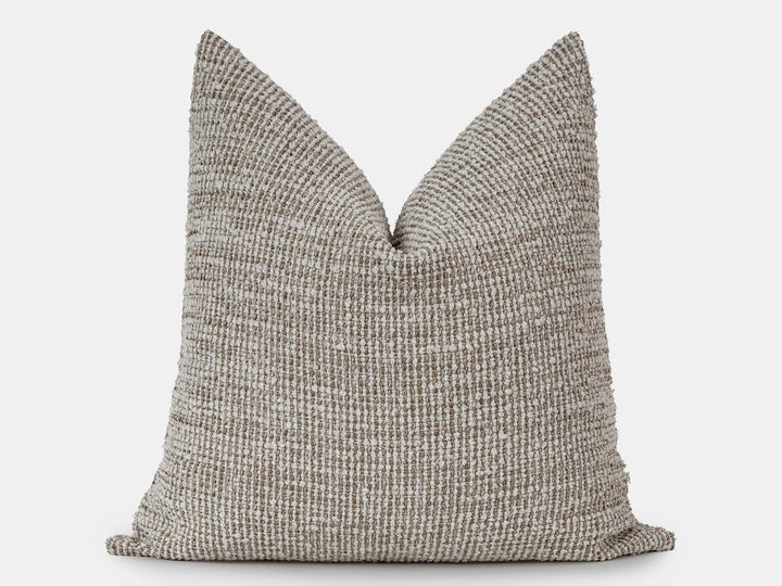 Beige Boho Textured Pillow Cover