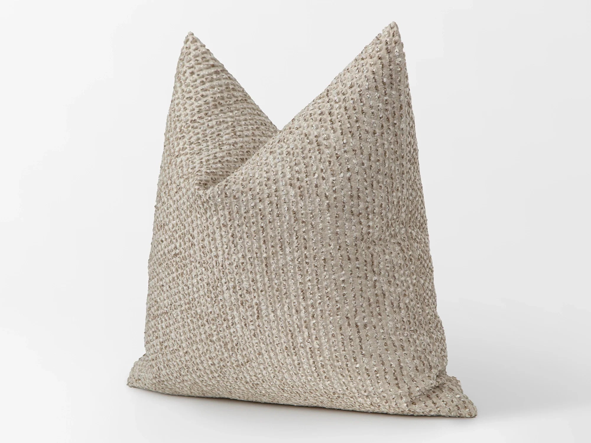 Beige Spotted Textured Pillow Cover