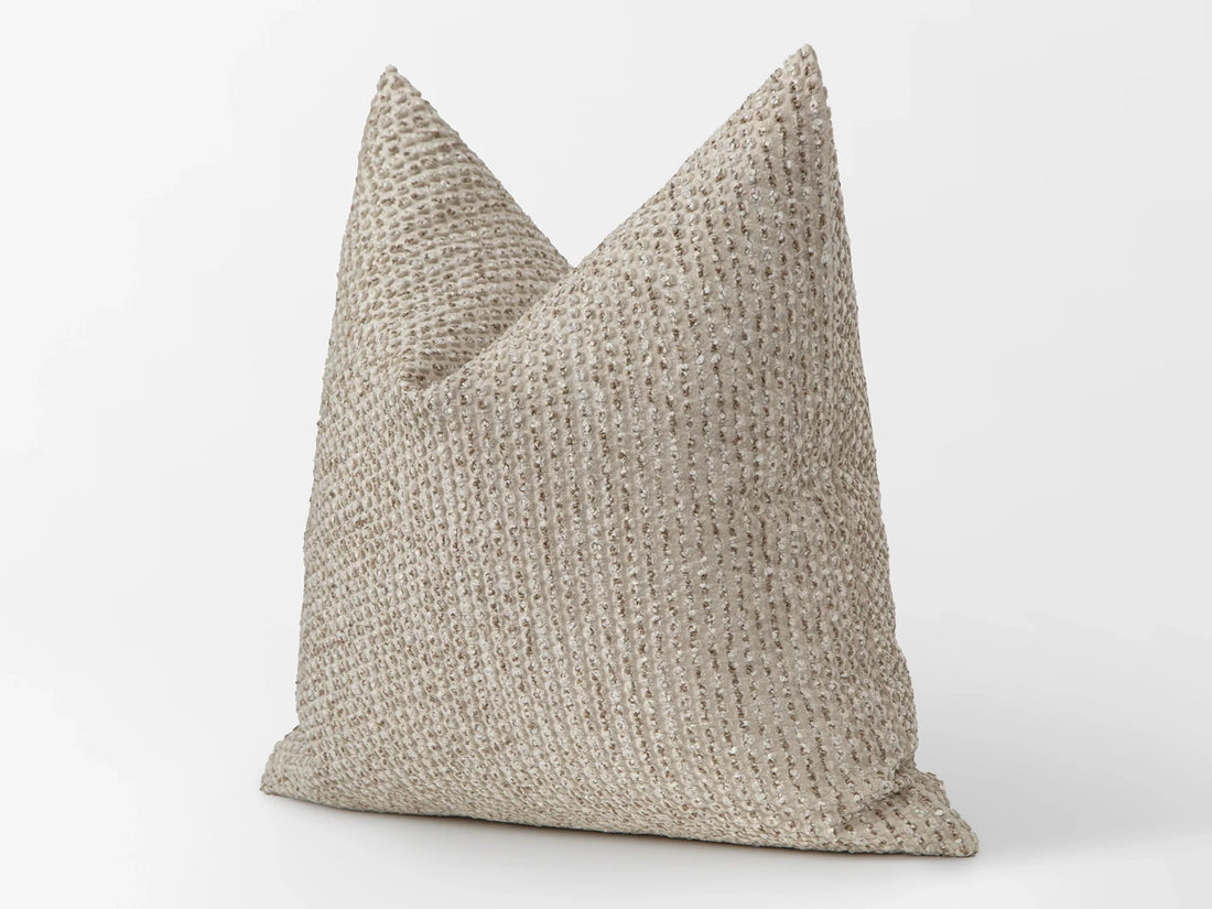 Beige Spotted Textured Pillow Cover