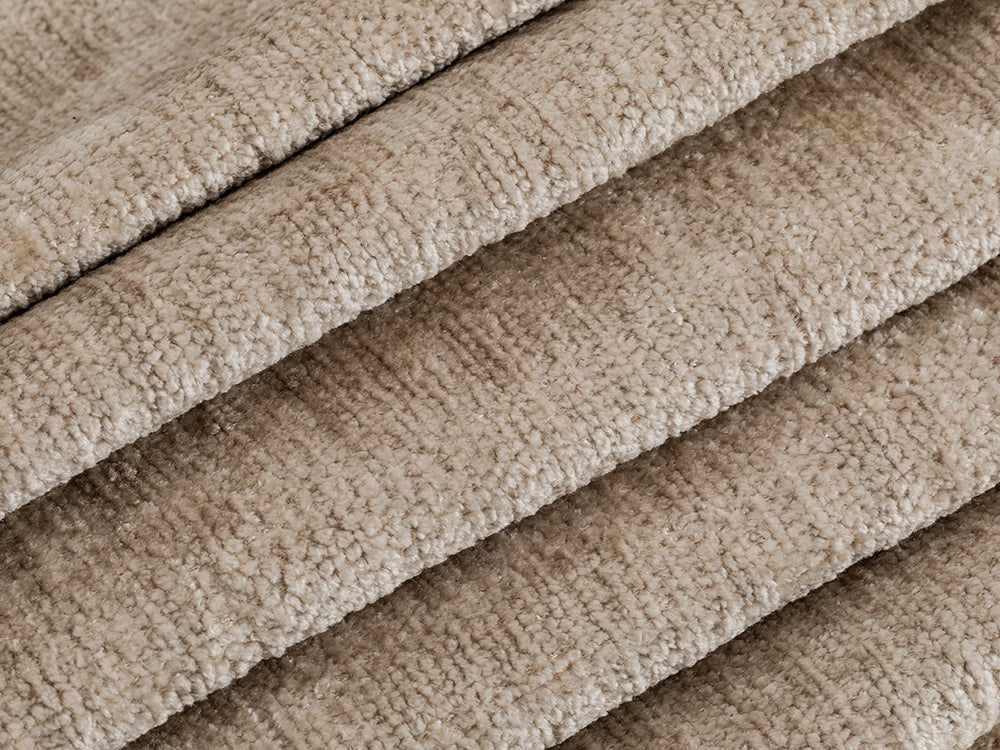Beige Chenille Upholstery Fabric - Textured & Silky