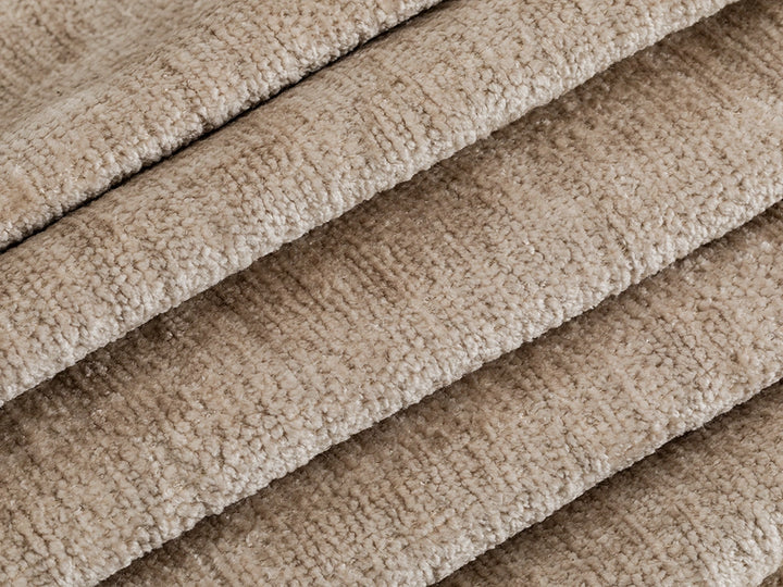 Beige Chenille Upholstery Fabric - Textured & Silky