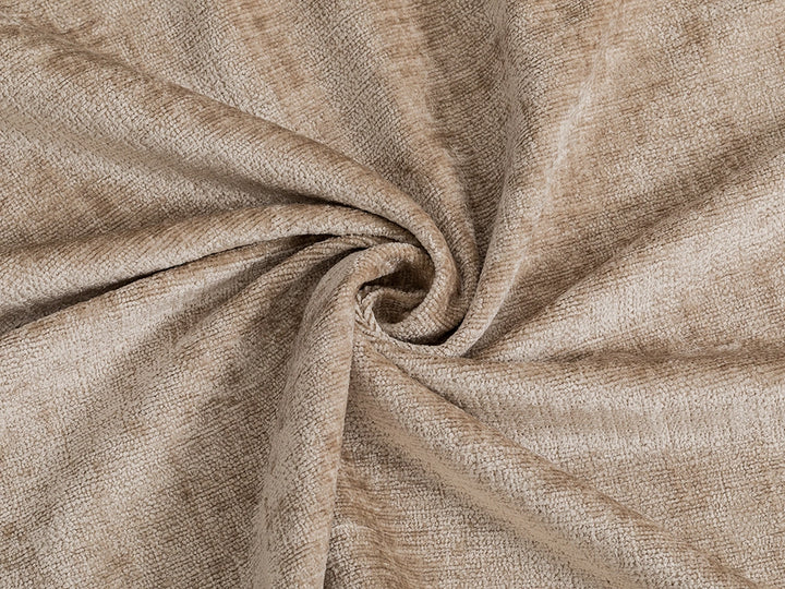 Beige Chenille Upholstery Fabric - Textured & Silky