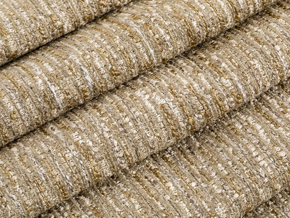 Beige Striped Upholstery Fabric - Woven & Textured
