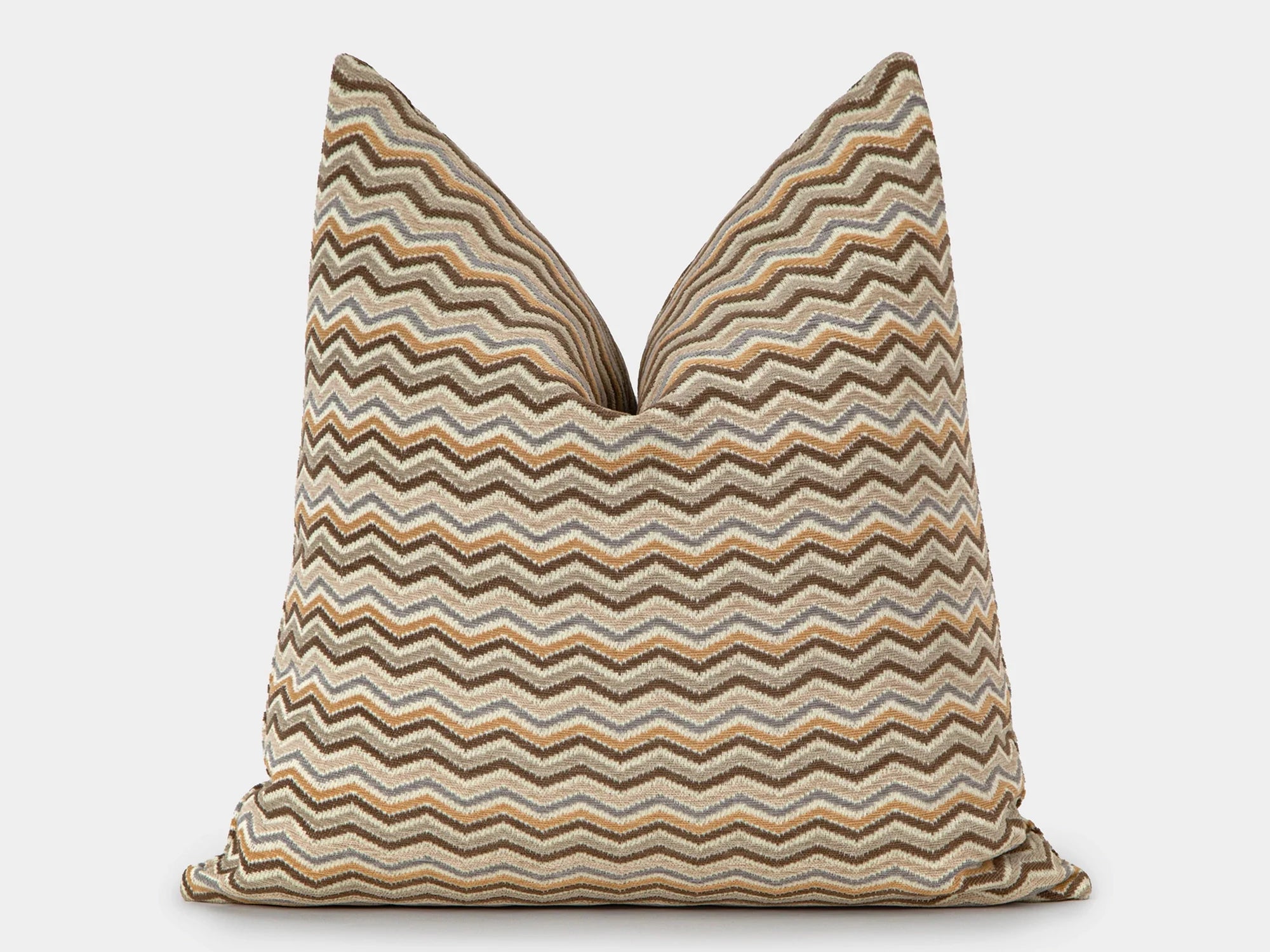 Beige Chevron Pillow Cover