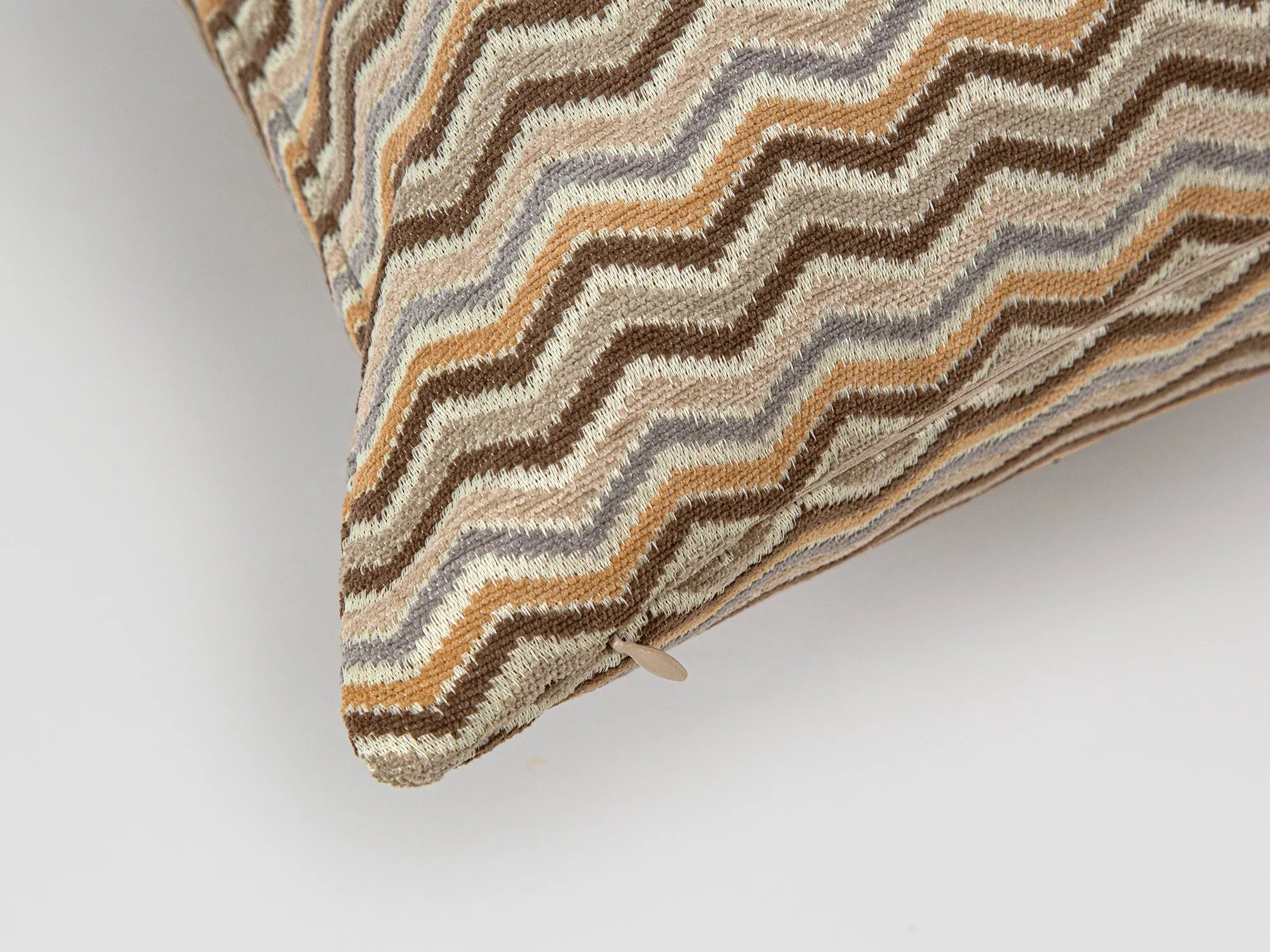 Beige Chevron Pillow Cover
