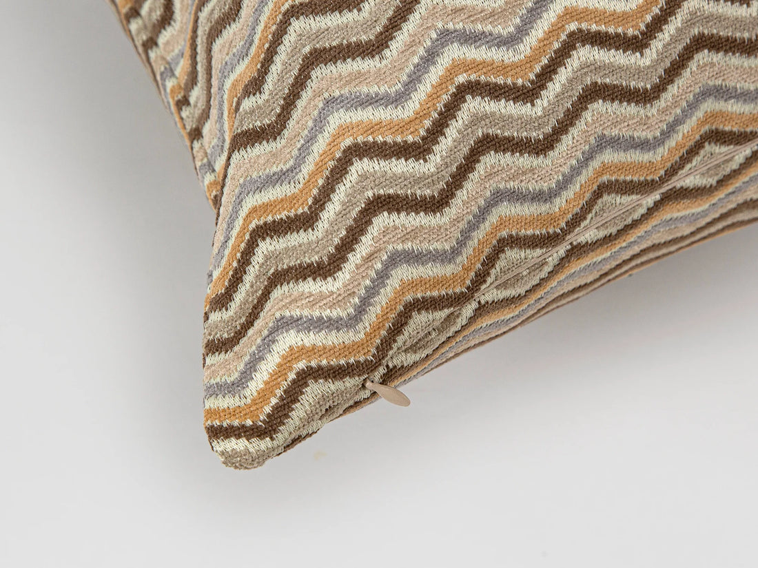 Beige Chevron Pillow Cover