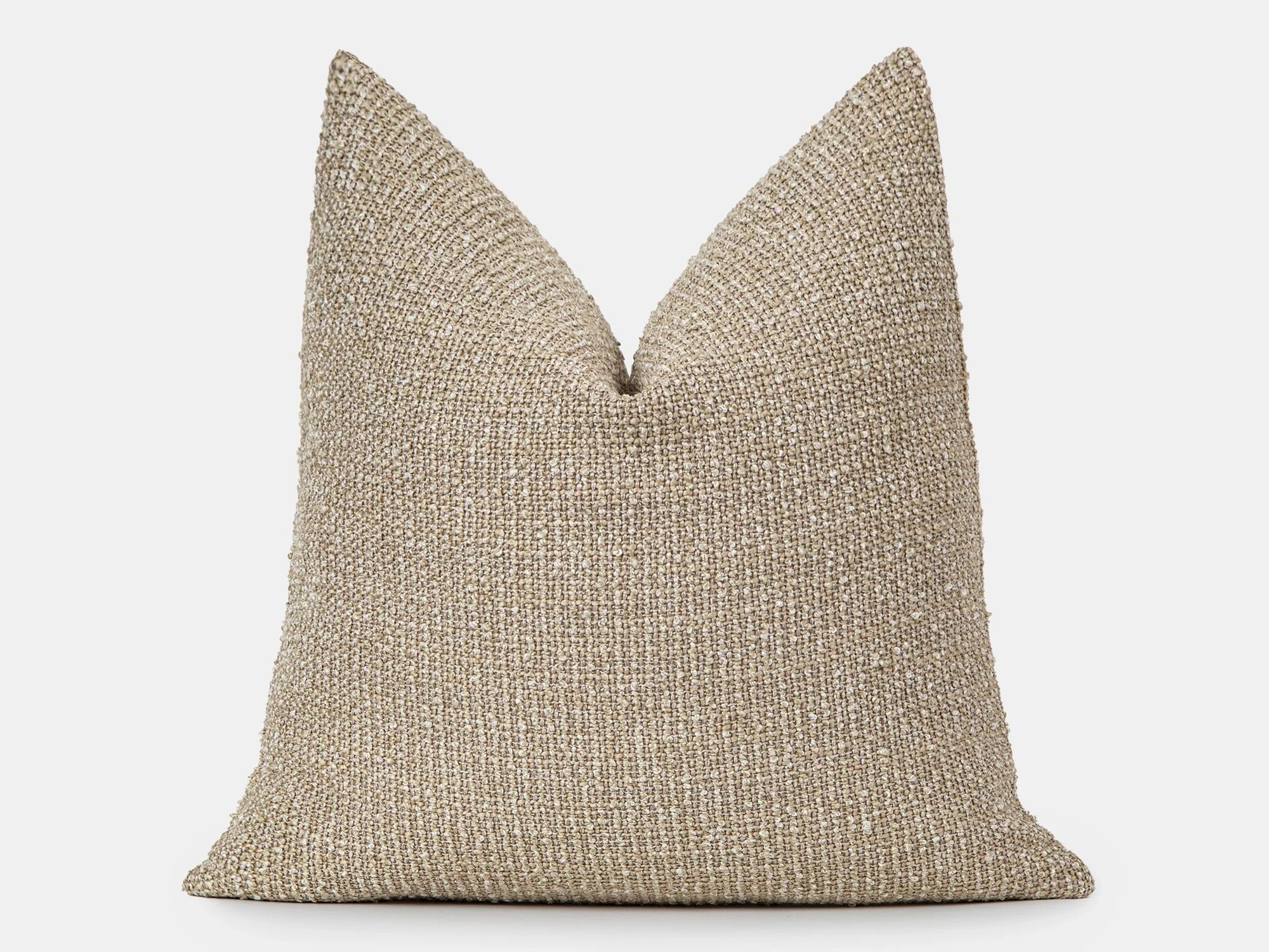 Beige Textured Boho Pillow Cover