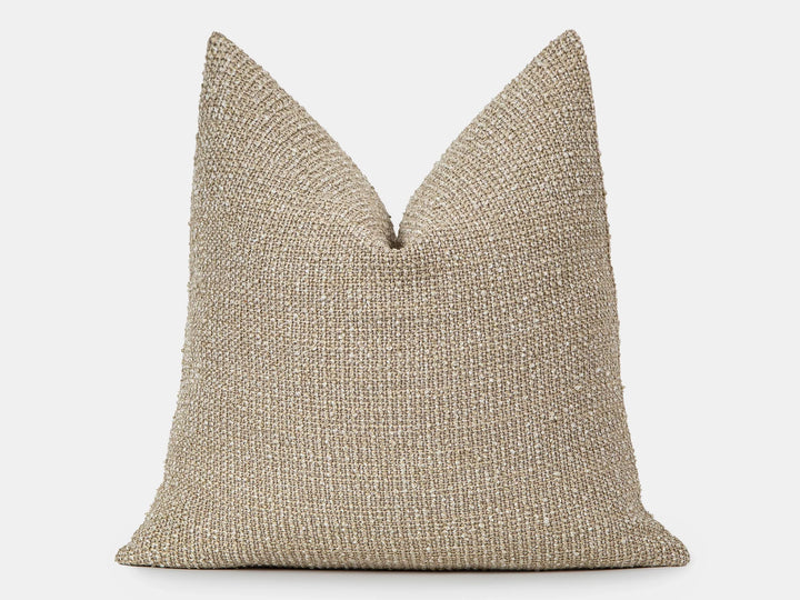 Beige Textured Boho Pillow Cover