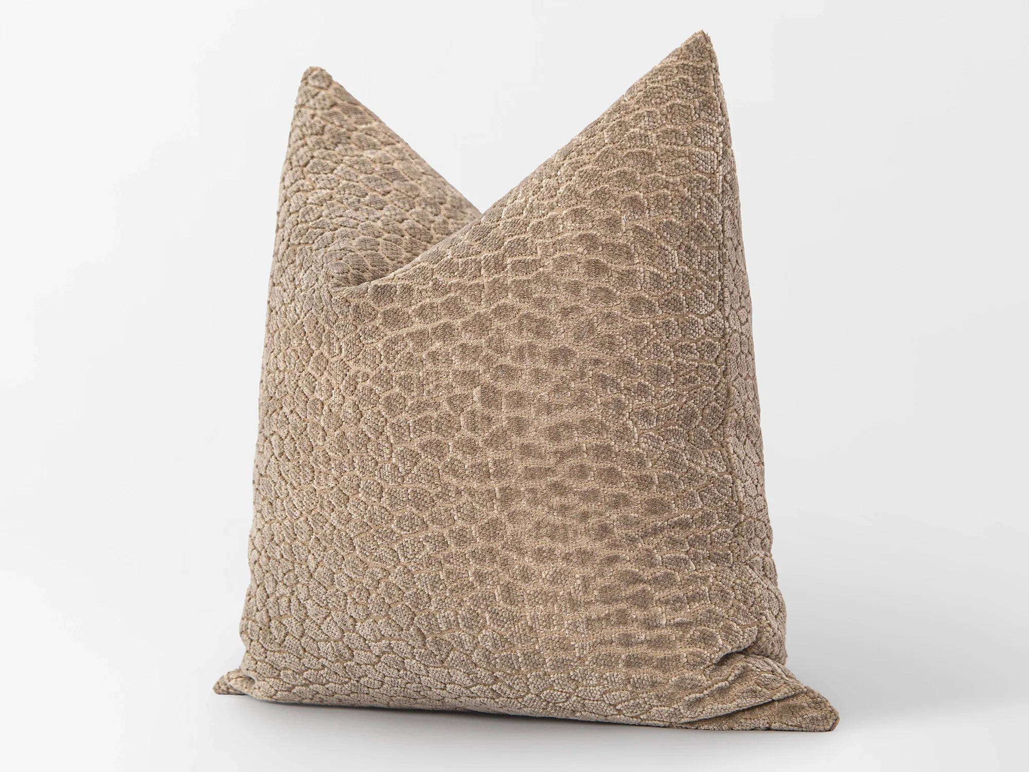 Beige Textured Pillow Cover