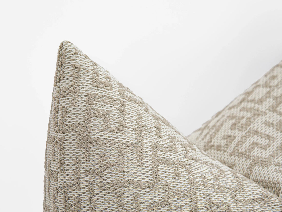 Beige Artisan Geometric Pillow Cover