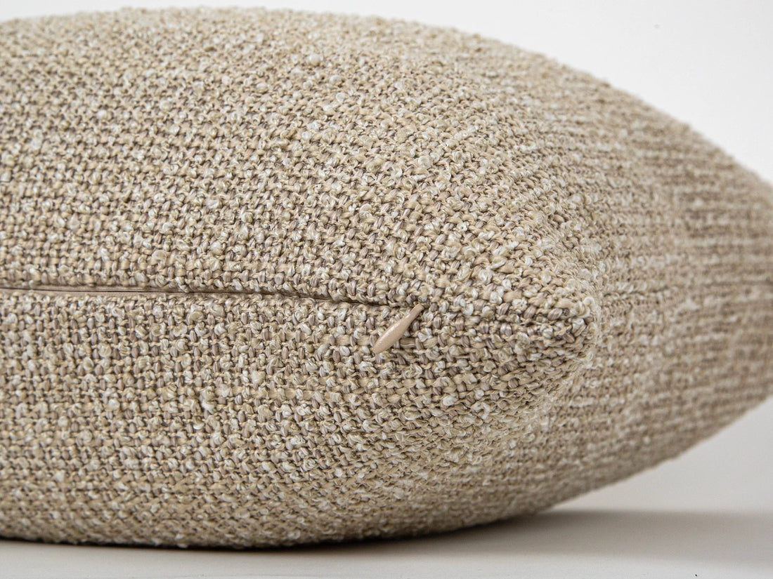 Beige Textured Boho Pillow Cover