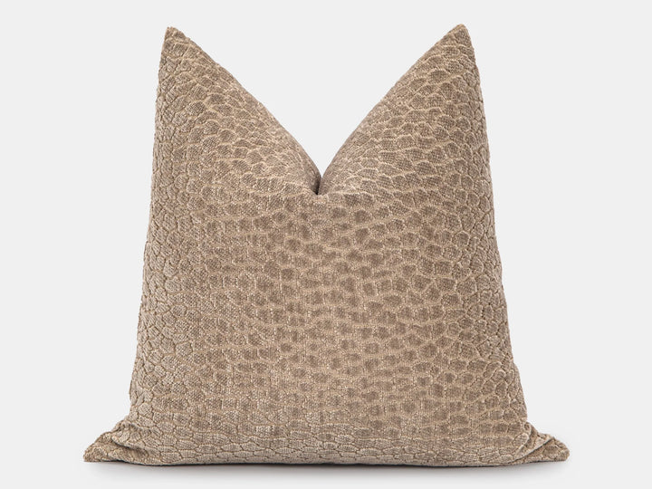 Beige Textured Pillow Cover