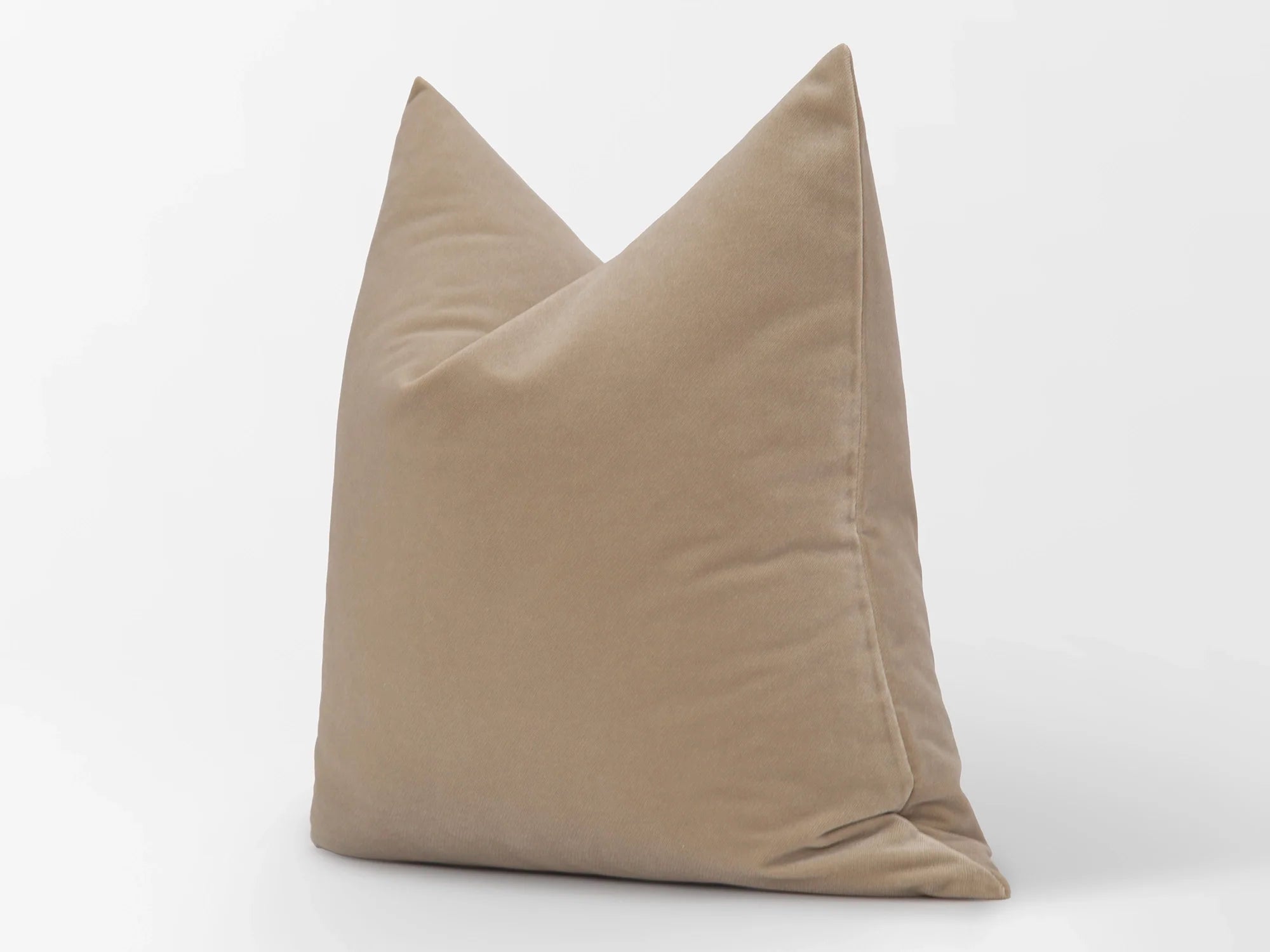 Beige Velvet Pillow Cover