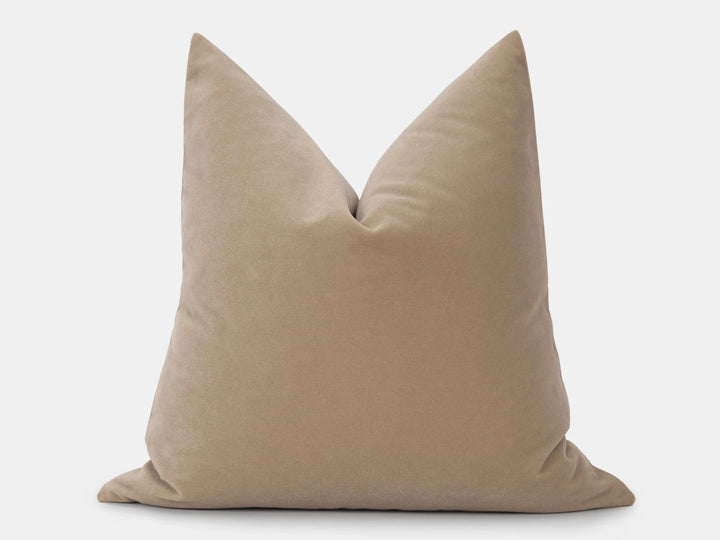 Beige Velvet Pillow Cover