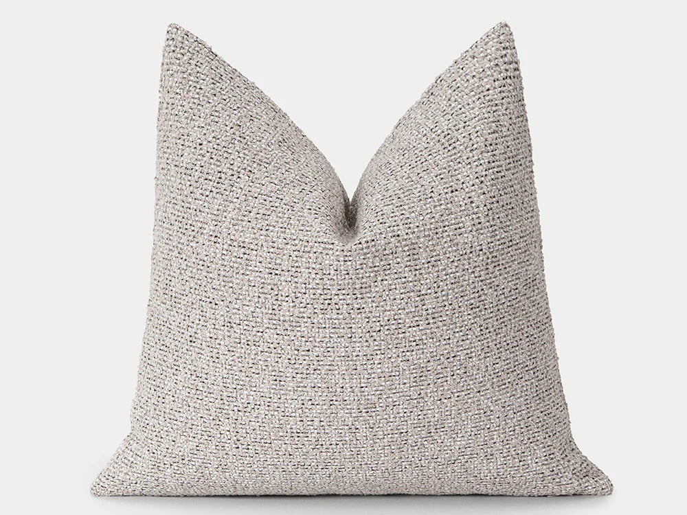 Tan Beige Woven Pillow Cover