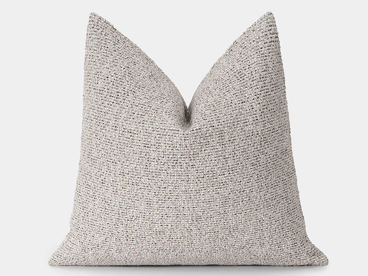 Tan Beige Woven Pillow Cover