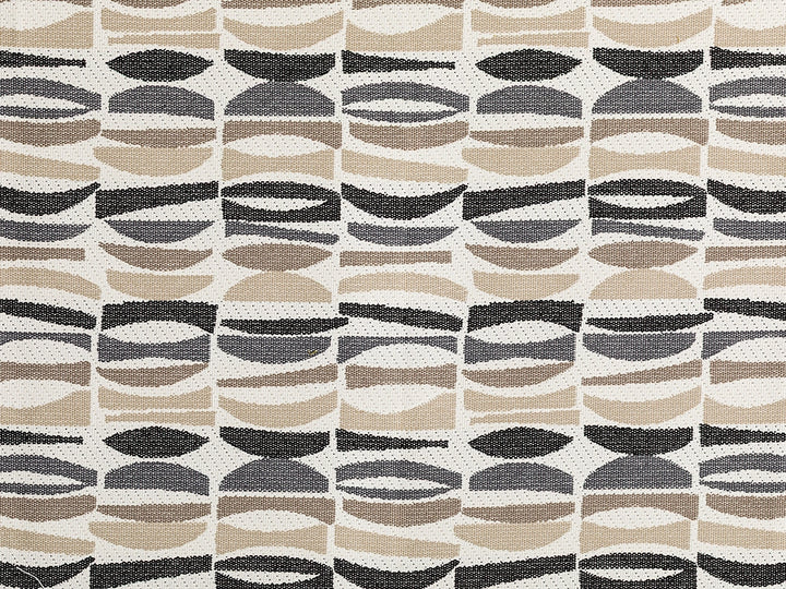 Black Geometric Upholstery Fabric - Outdoor & Indoor