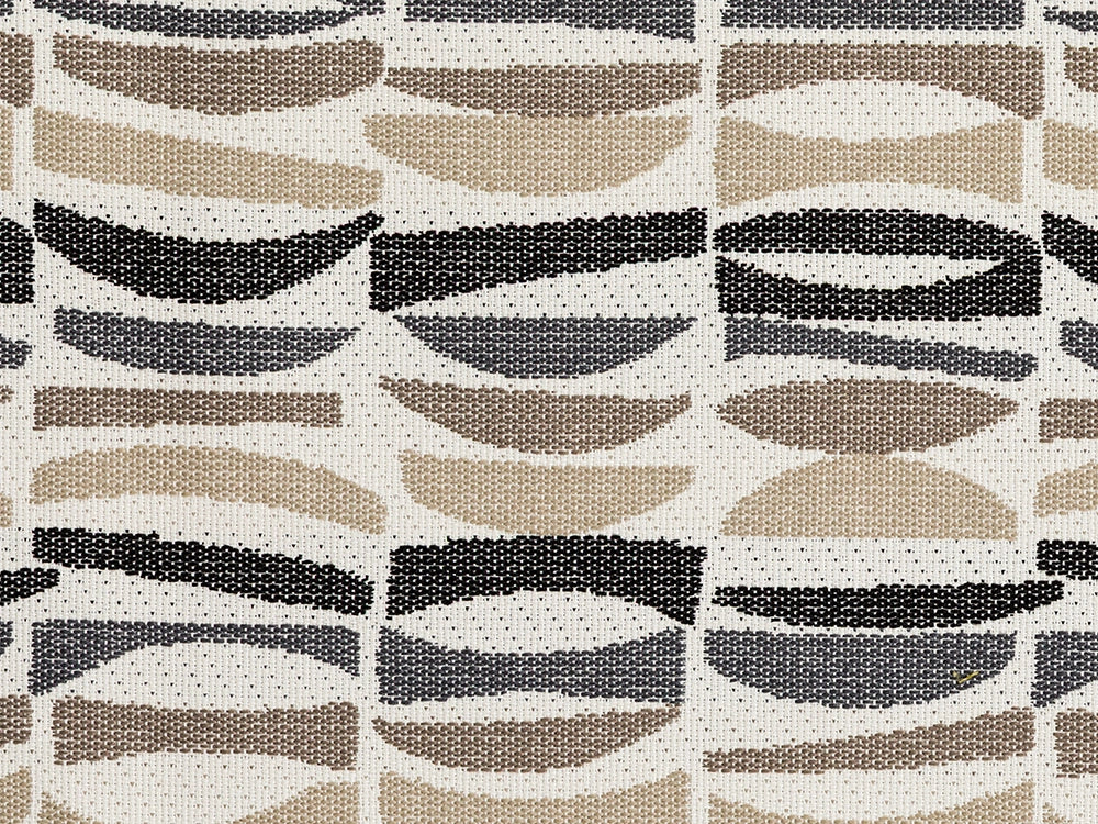 Black Geometric Upholstery Fabric - Outdoor & Indoor