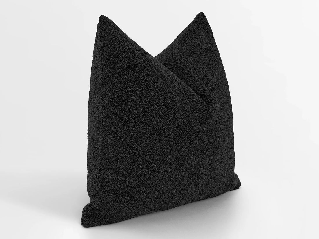 Black Alpaca Pillow Cover