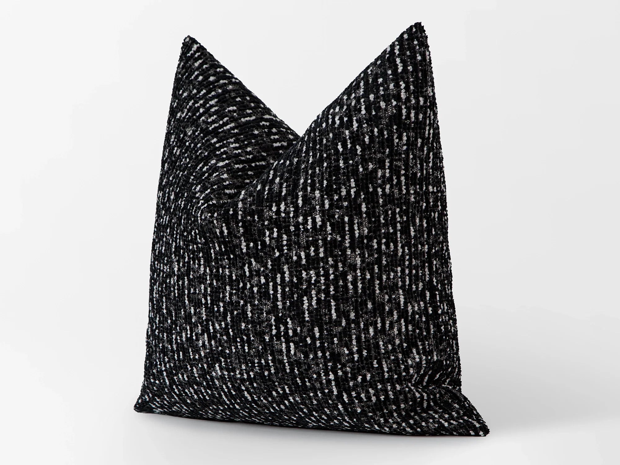 Black Textured Pillow Cover