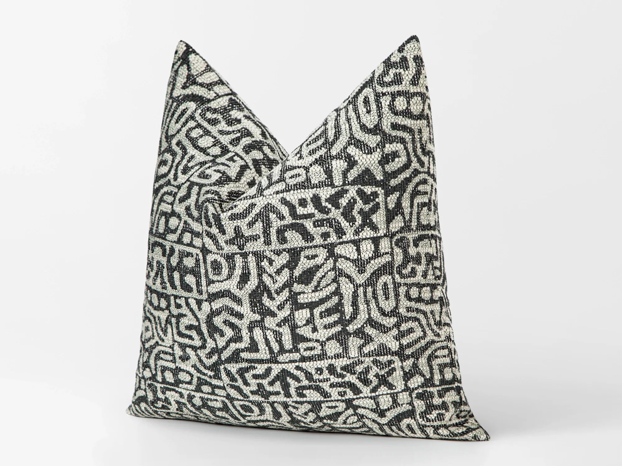 Black Tribal Geometric Pillow Cover
