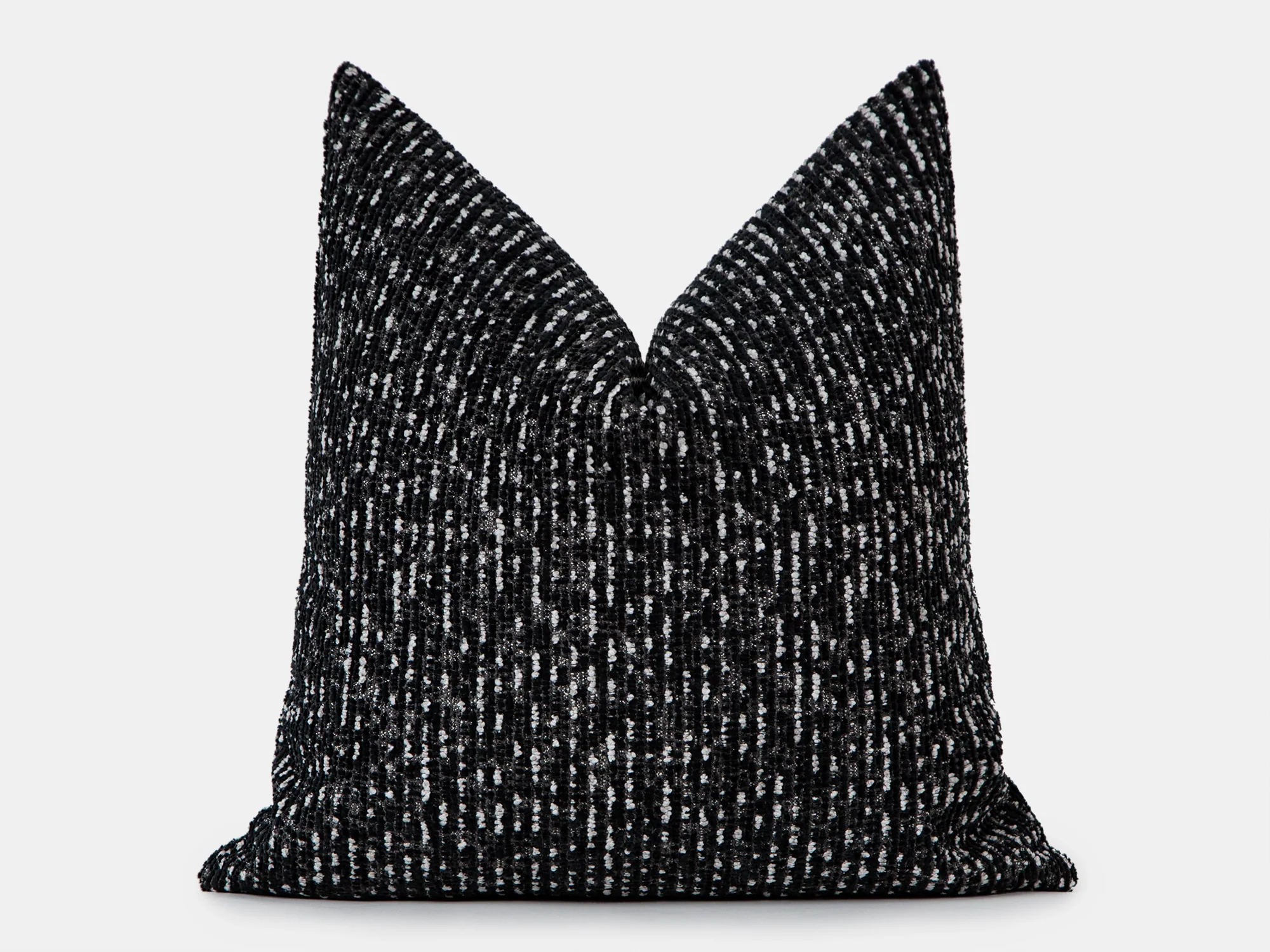Black Textured Pillow Cover