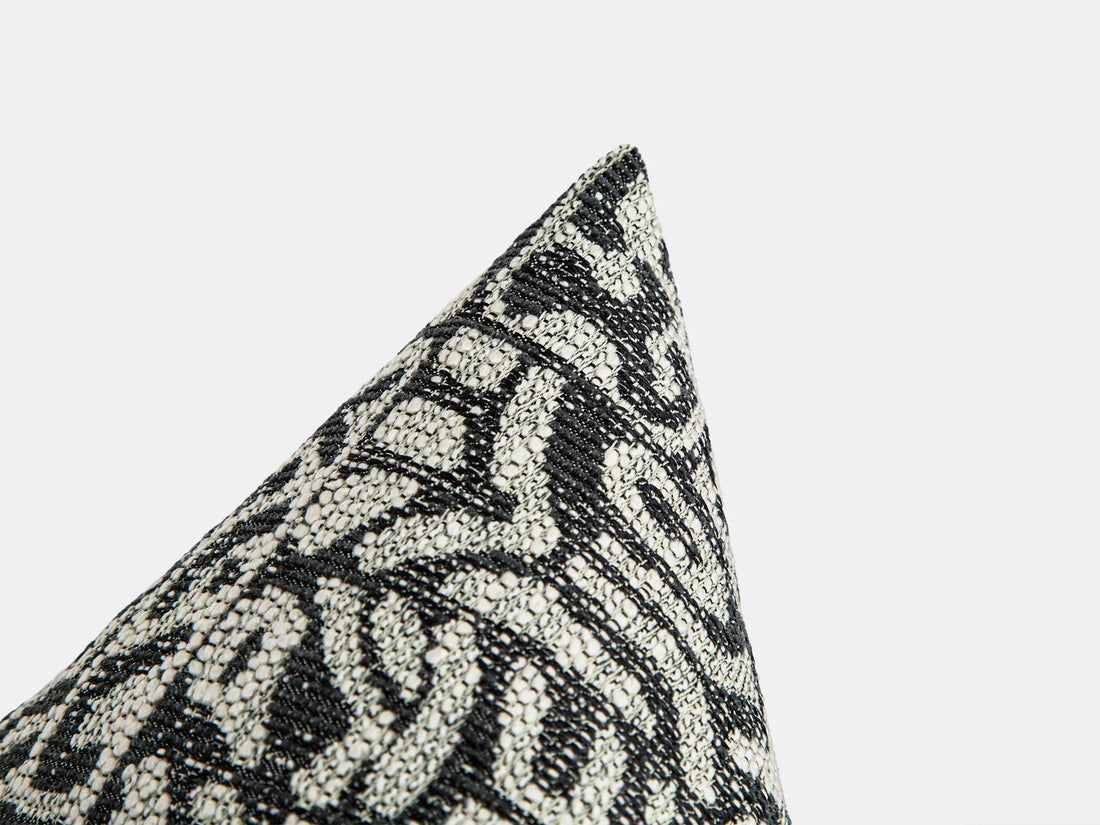 Black Tribal Geometric Pillow Cover