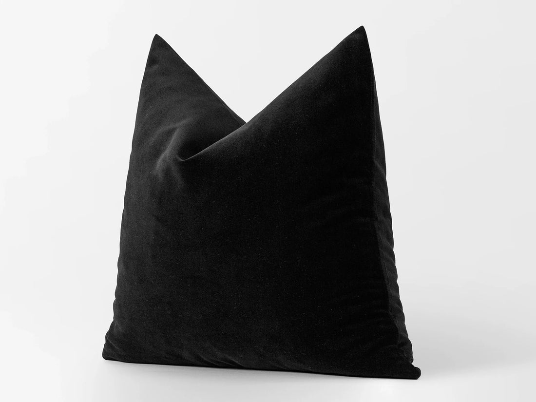 Black Velvet Pillow Cover
