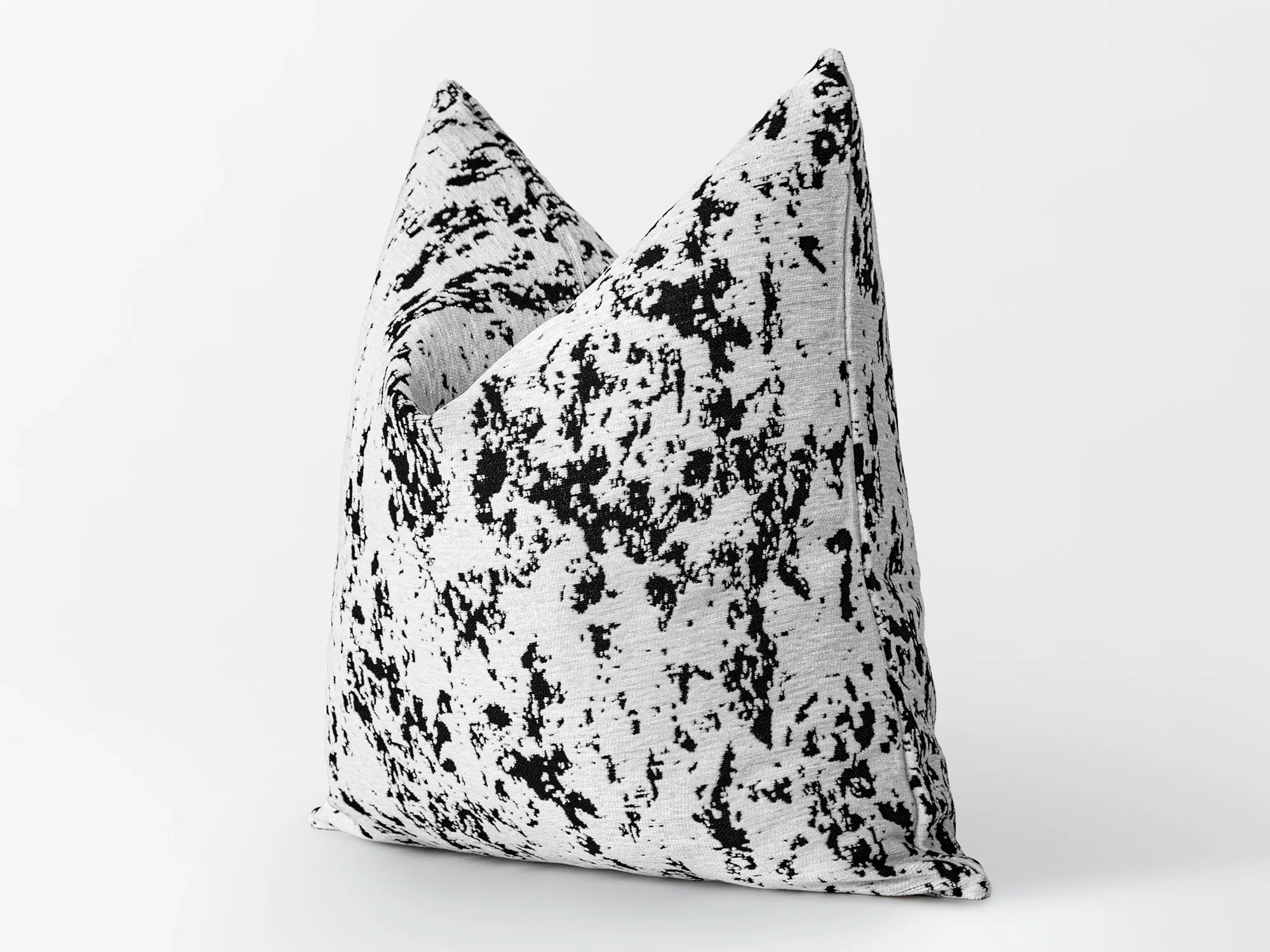 White Abstract Textured Pillow Cover