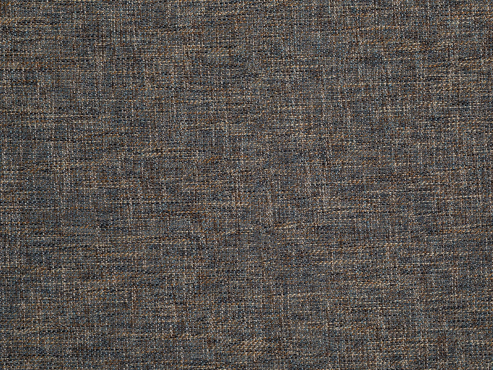 Blue & Brown Woven Upholstery Fabric - Linen Look