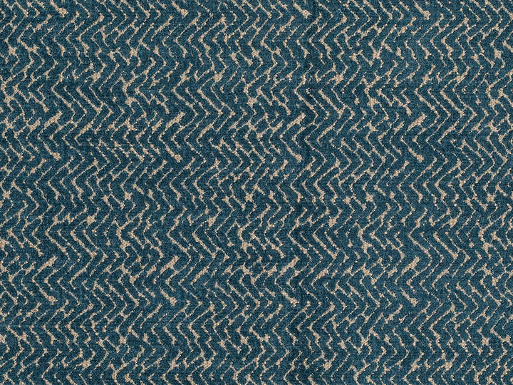 Blue Chevron Upholstery Fabric - Textured & Soft