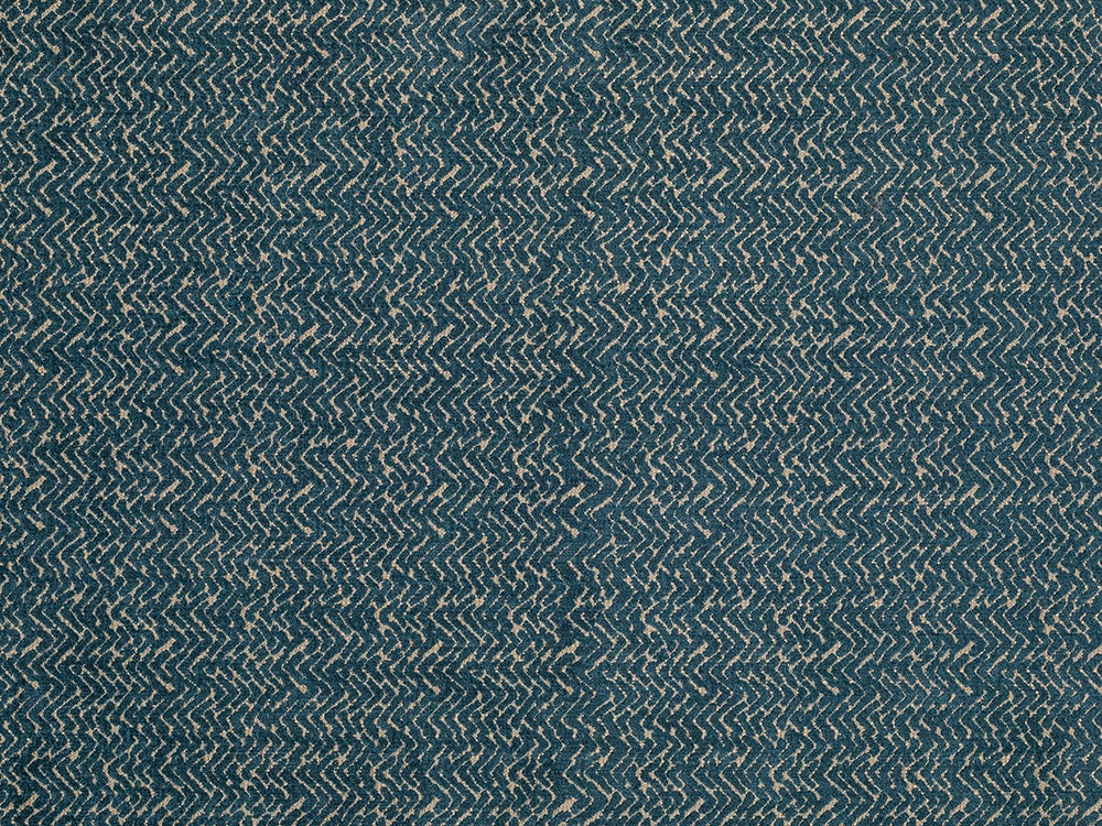 Blue Chevron Upholstery Fabric - Textured & Soft