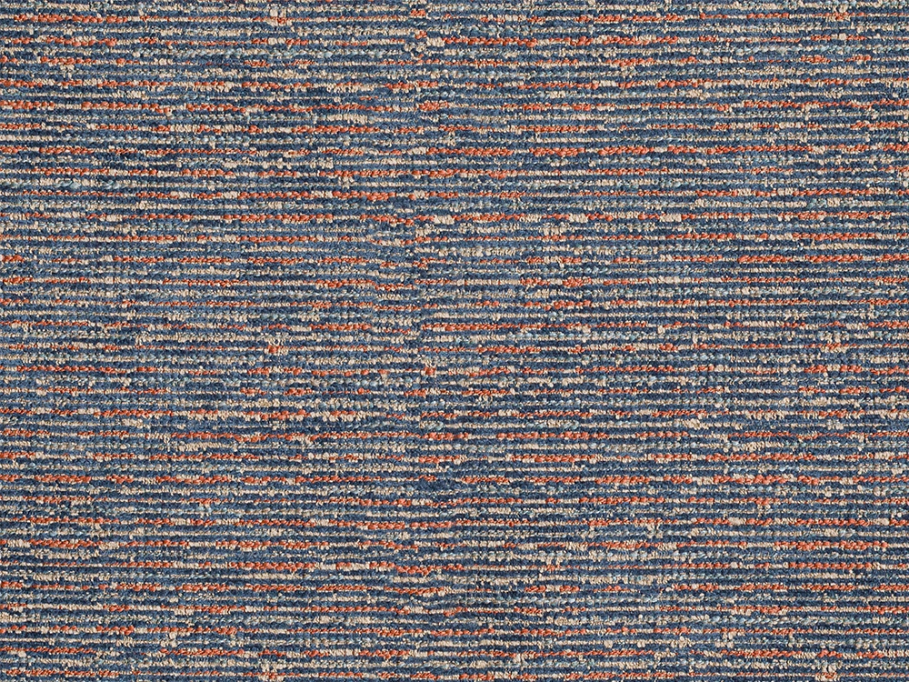 Blue Striped Upholstery Fabric - Woven & Textured