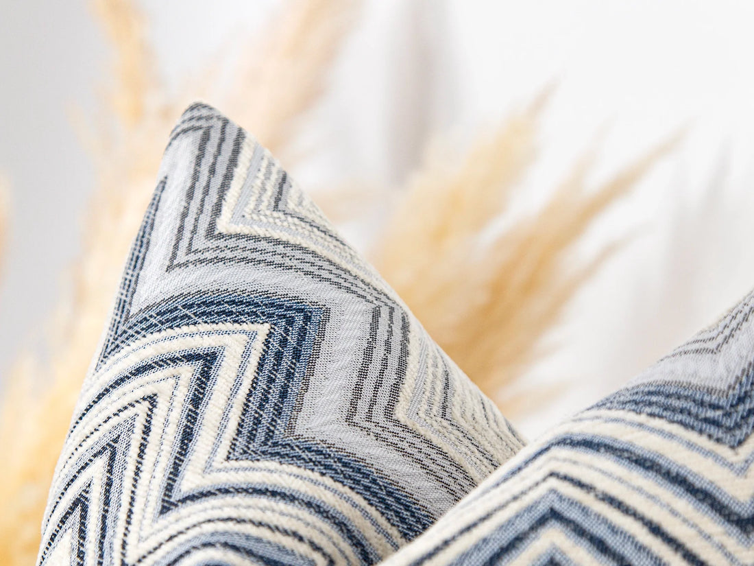 Indigo Chevron Pillow Cover