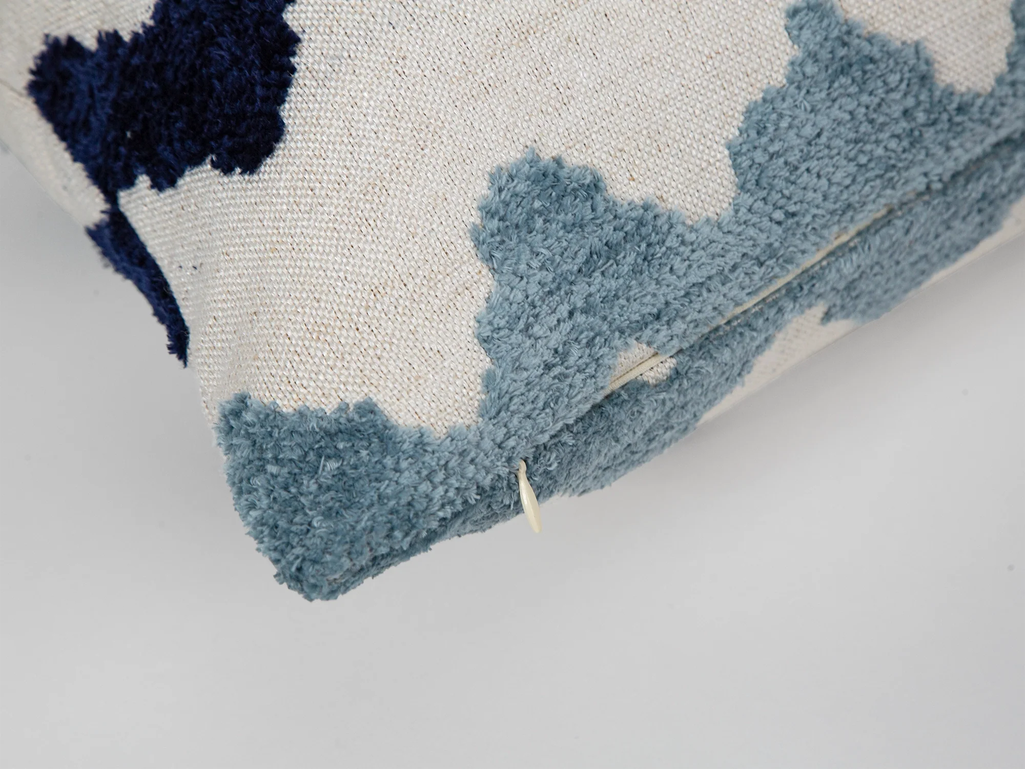 Blue Chevron Pillow Cover - Textured & Soft