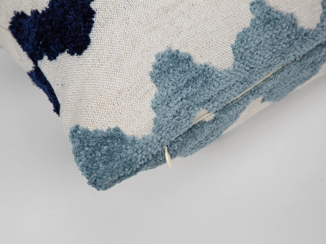 Blue Chevron Pillow Cover - Textured & Soft